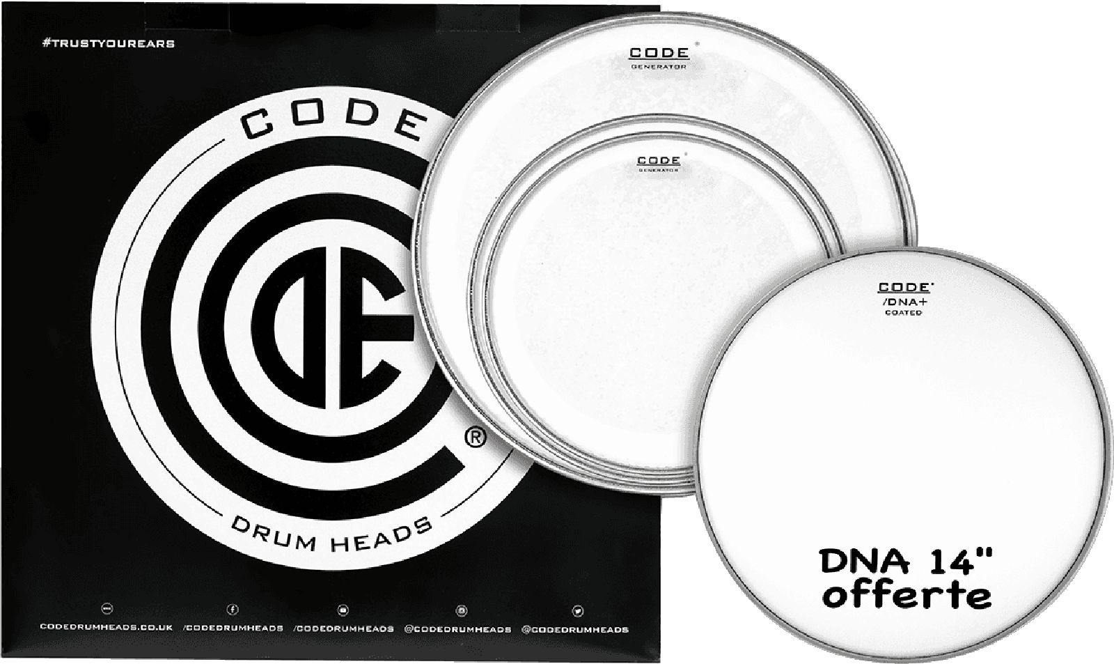 CODE DRUM HEAD TOM PACK GENERATOR CLEAR STANDARD + CC 14