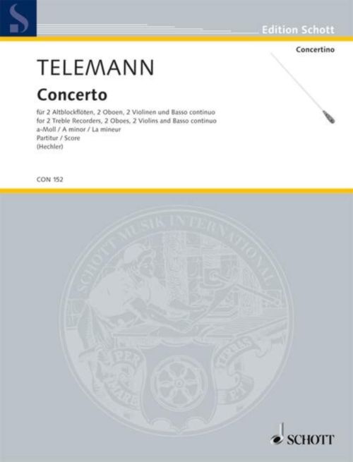 SCHOTT TELEMANN - CONCERTO A MINOR - CONDUCTEUR 