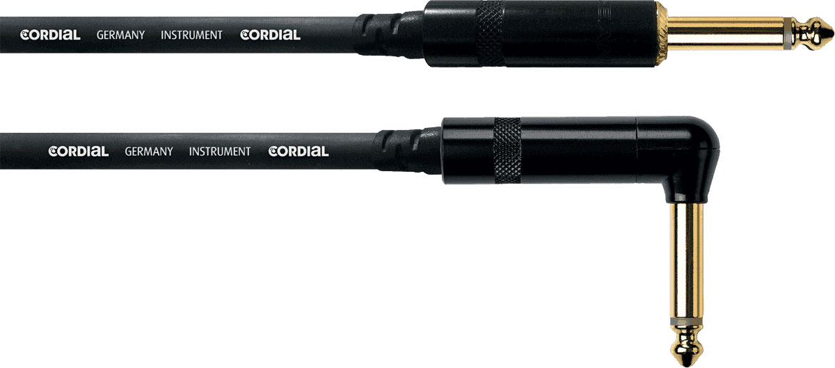 CORDIAL GUITAR JACK CABLE STRAIGHT/ELBOW 3 M
