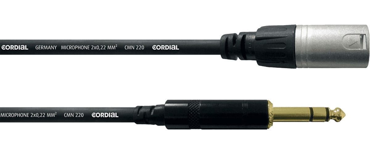 CORDIAL CBLE AUDIO STRO XLR MLE/JACK MLE STRO 3 M