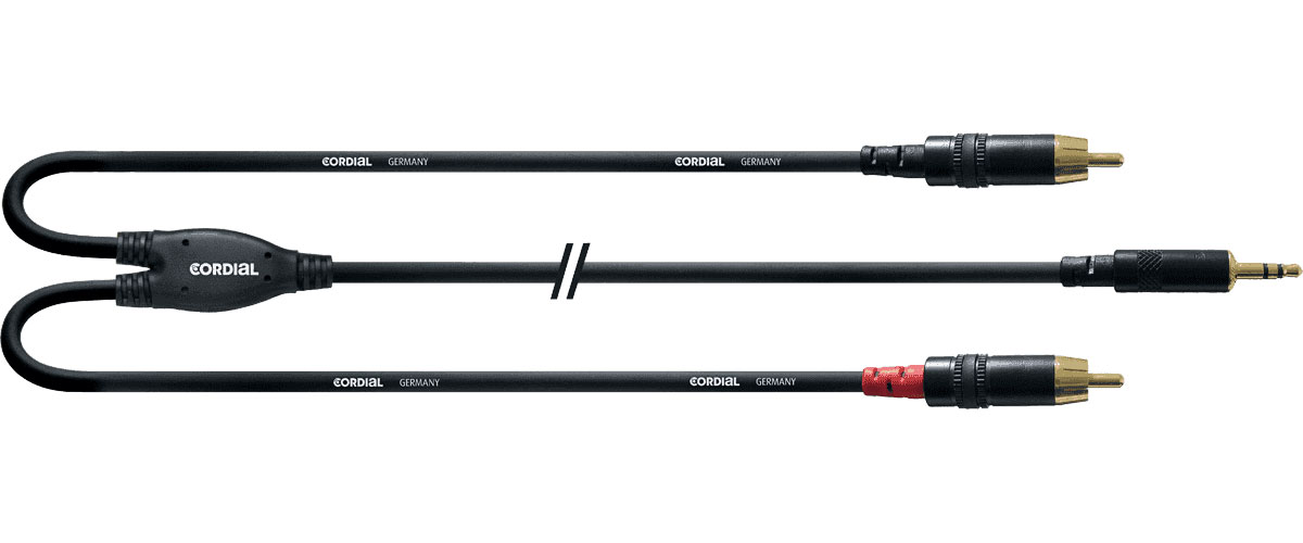 CORDIAL CABLE AND STRAP MINIJACK STEREO/2 RCA 3 M