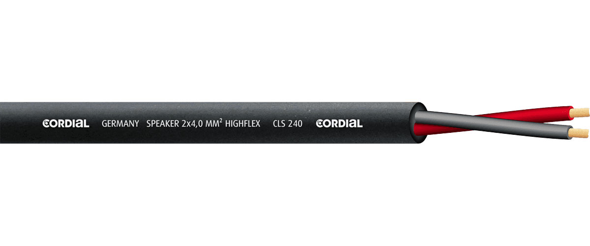 CORDIAL CABLE REEL H.P. 4 MM 100 M