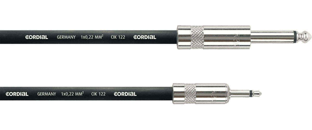 CORDIAL MODULAR PATCH CABLE JACK MINIJACK MONO 1 M