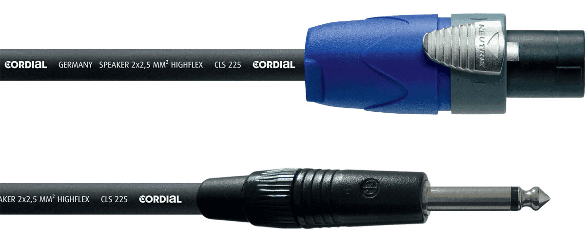 CORDIAL CABLE H.P. SPEAKON 2 POINTS/JACK 10 M