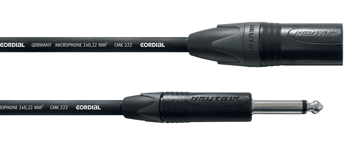 CORDIAL Cable Audio XLR Mâle/jack Mono 2,5 M