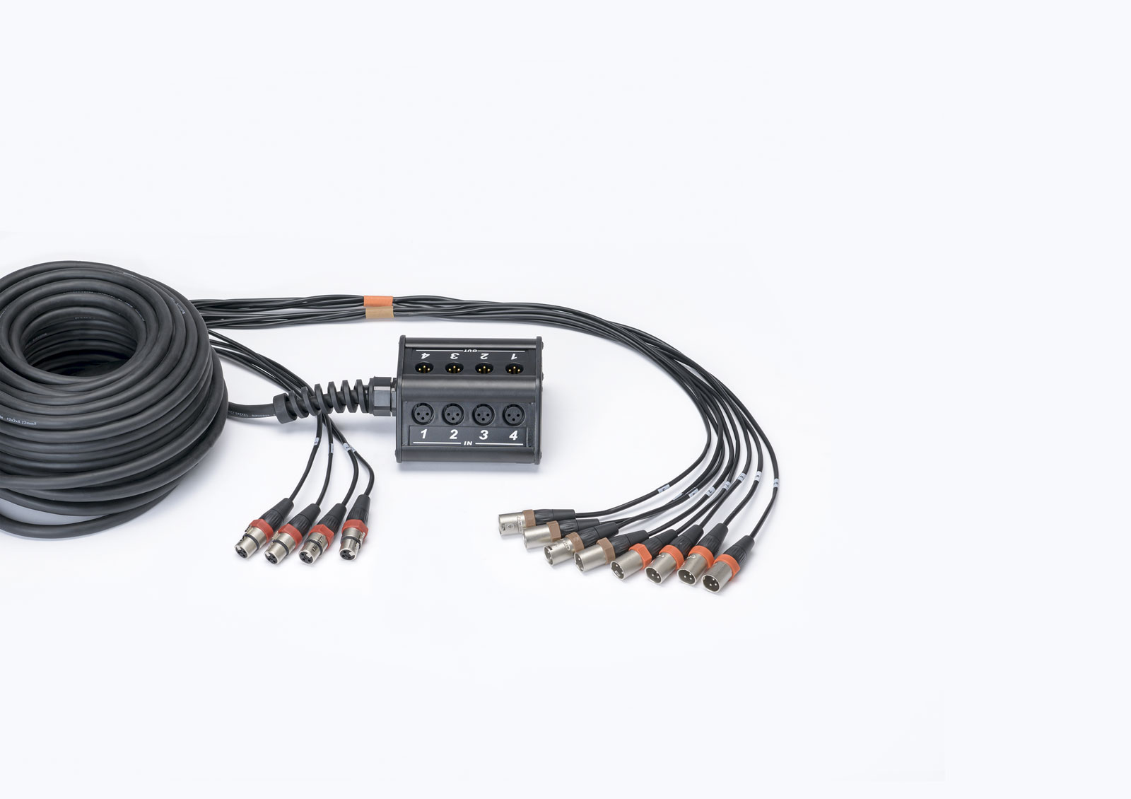 CORDIAL Boitier de Scène 8 Entres 4 Sorties XLR Câble 15 M