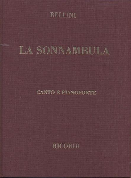 RICORDI BELLINI V. - SONNAMBULA - CHANT ET PIANO