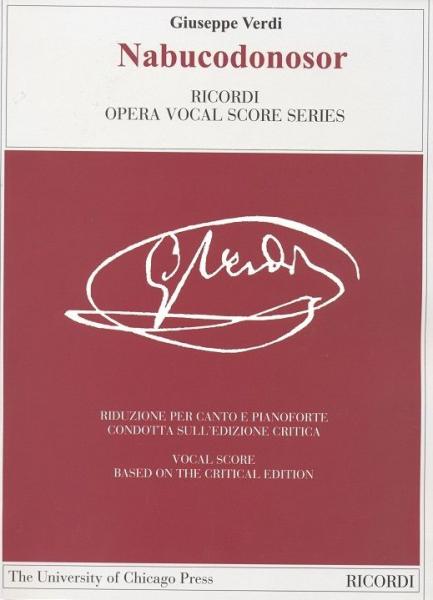 RICORDI VERDI G. - NABUCODONOSOR - CHANT ET PIANO