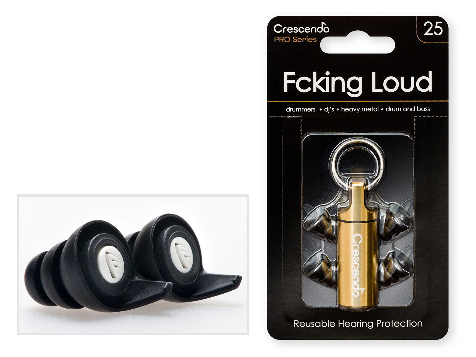 CRESCENDO Pro Fcking Loud 25 - Filtres Auditifs - SNR 20DB