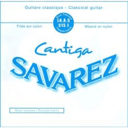 SAVAREZ NEW CRISTAL-CANTIGA 5E BLEU FILE METAL ARGENTE