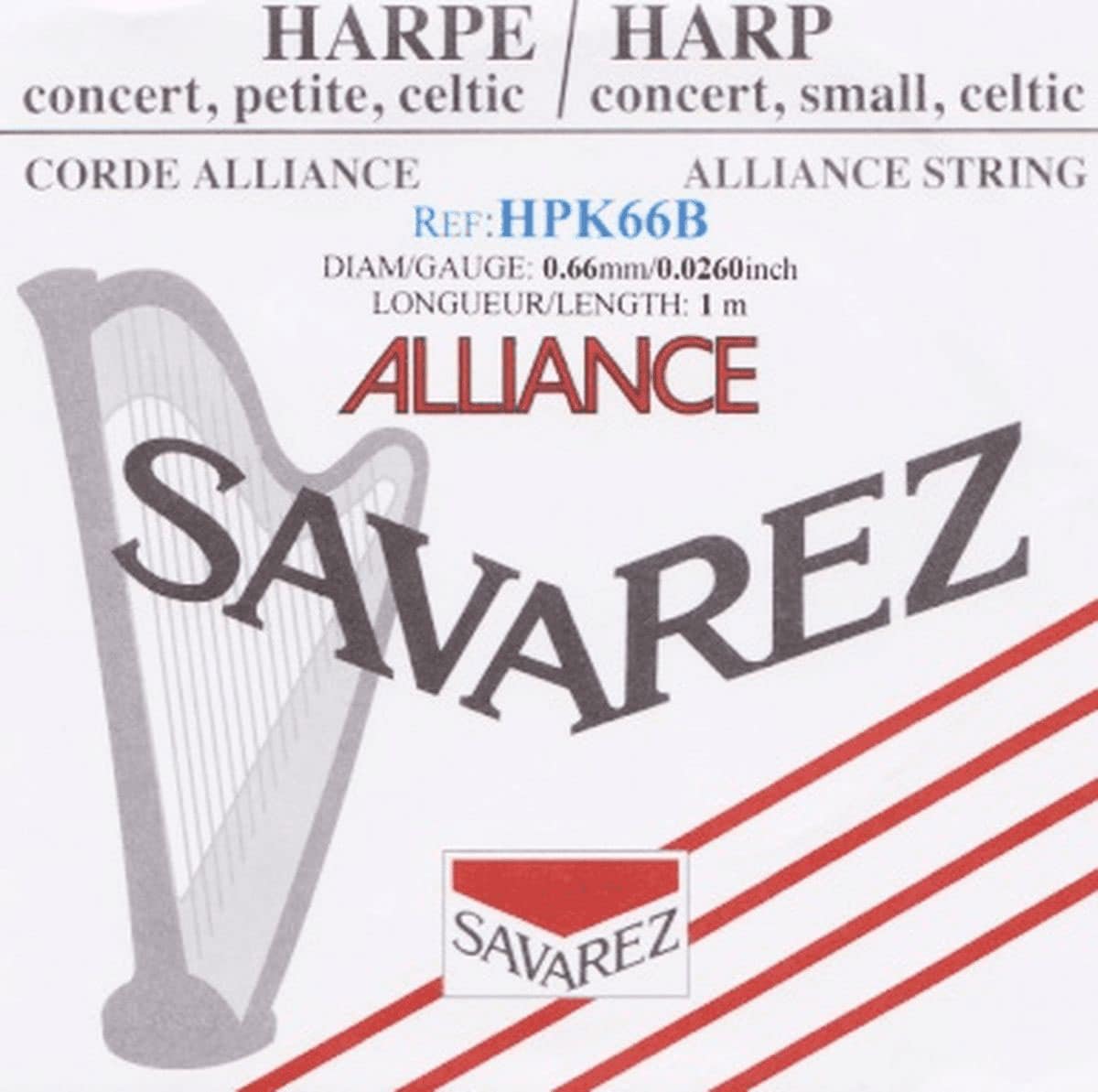 SAVAREZ CORDE HARPE ALLIANCE DIAMETRE 0,66MM NOIRE