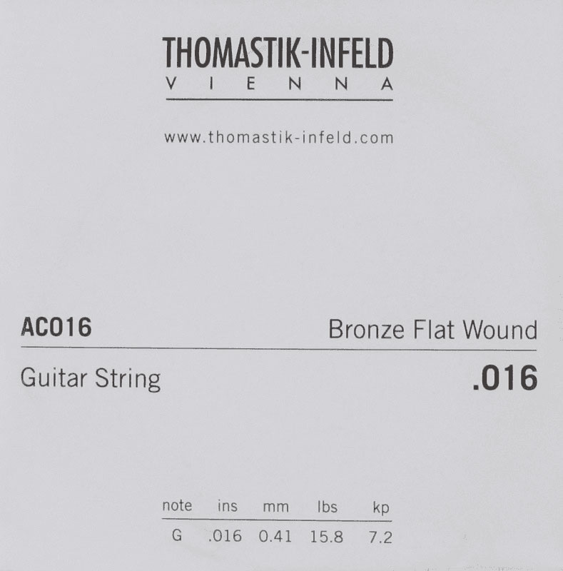 THOMASTIK THOMASTIK ACOUSTIC GUITAR STRINGS PLECTRUM ACOUSTIC SERIES. NICKEL-FREE.016