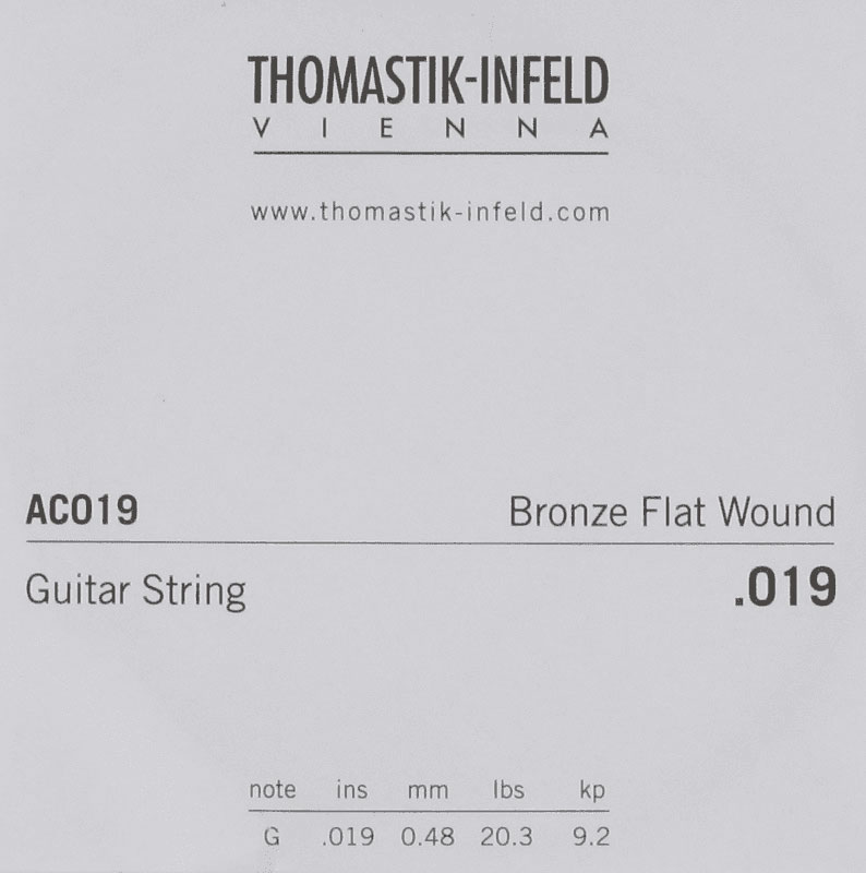 THOMASTIK THOMASTIK ACOUSTIC GUITAR STRINGS PLECTRUM ACOUSTIC SERIES. NICKEL-FREE.019