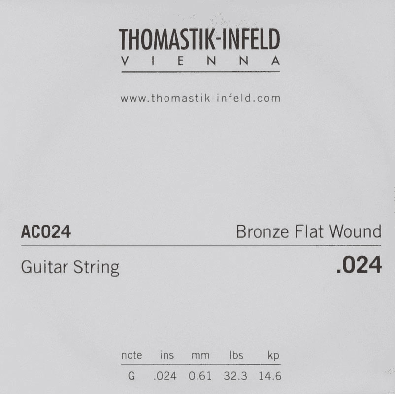 THOMASTIK AC024 Plectrum Bronze Flat Wound 024