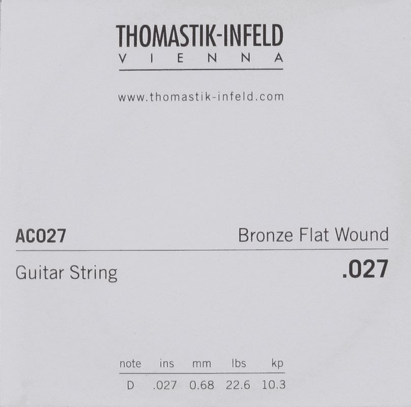 THOMASTIK AC027 Plectrum Bronze Flat Wound 027