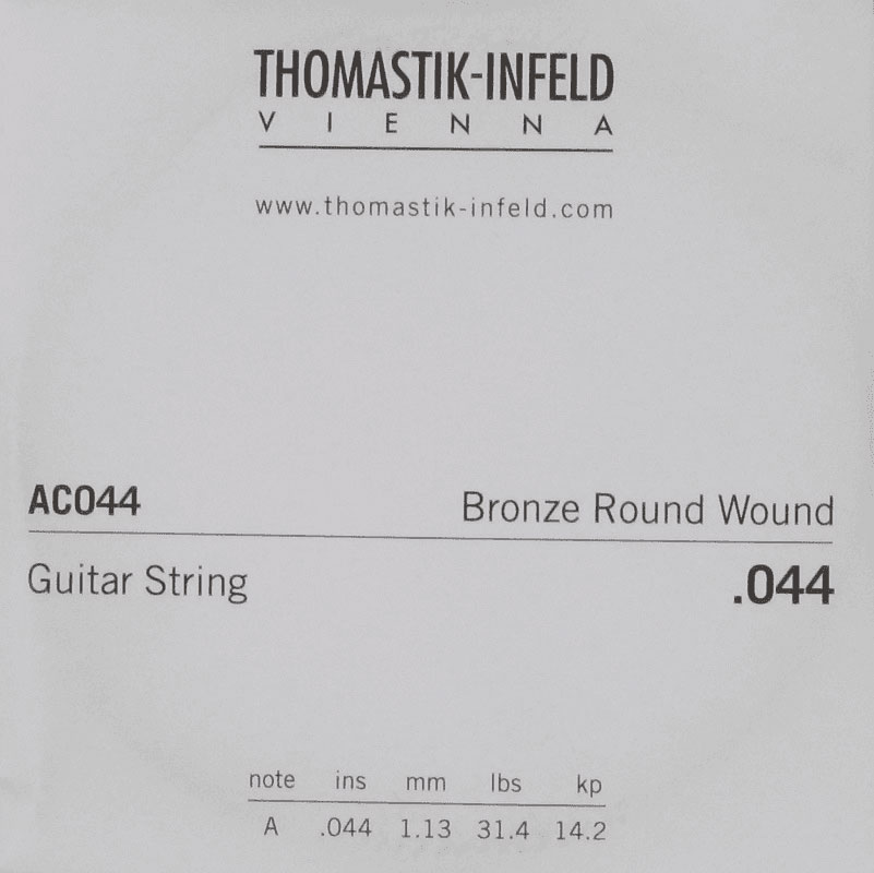 THOMASTIK AC044 Plectrum Bronze Flat Wound 044