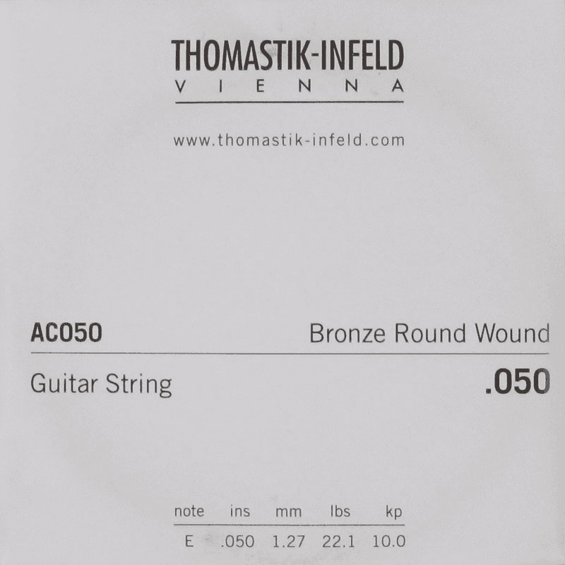 THOMASTIK AC050 Plectrum Bronze Flat Wound 050