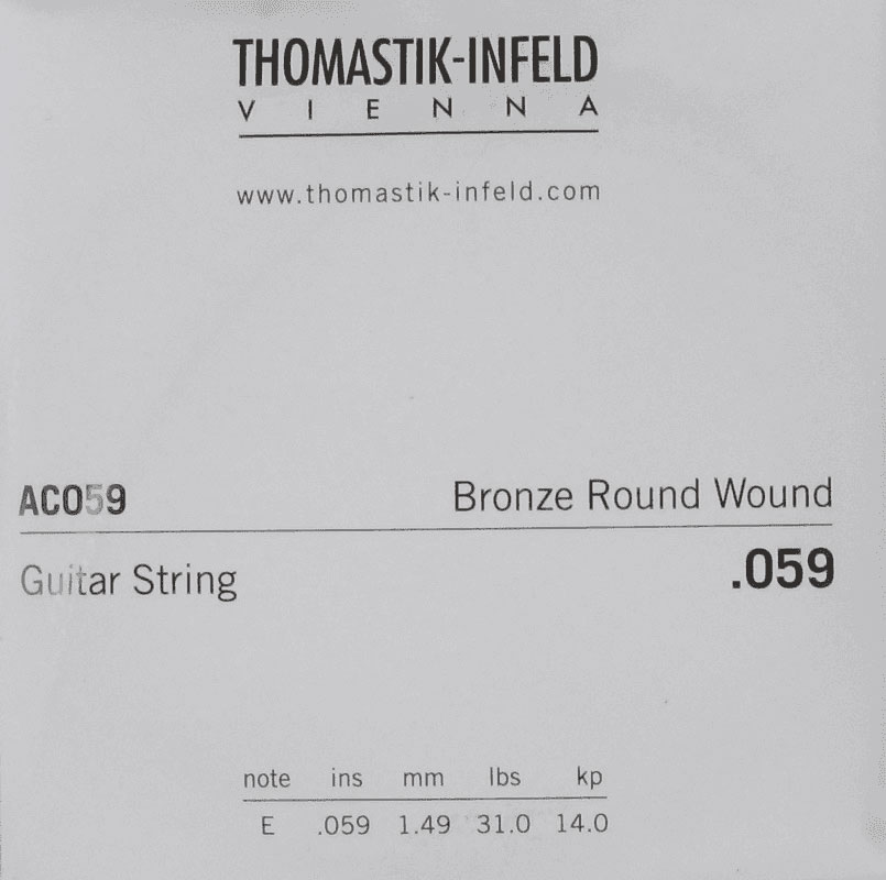 THOMASTIK AC059 Plectrum Bronze Flat Wound 059