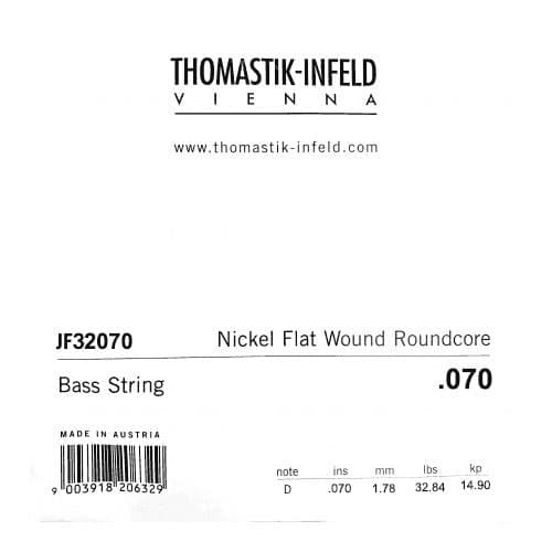 THOMASTIK CORDE A L'UNITE - JAZZ BASSE FLAT WOUND SHORT SCALE 70