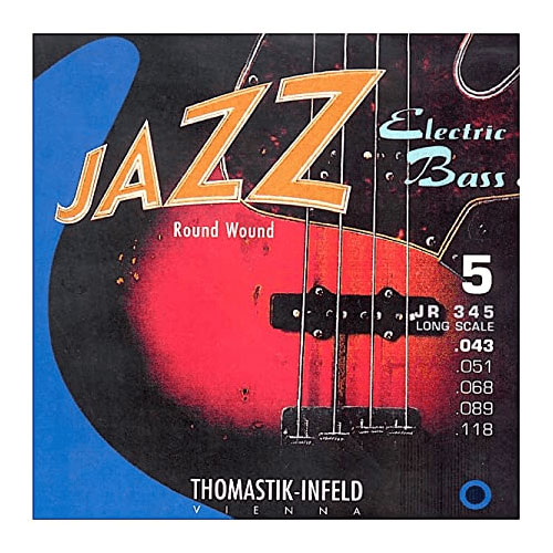 THOMASTIK JAZZ ROUND WOUND 5 STRING SET 43-118