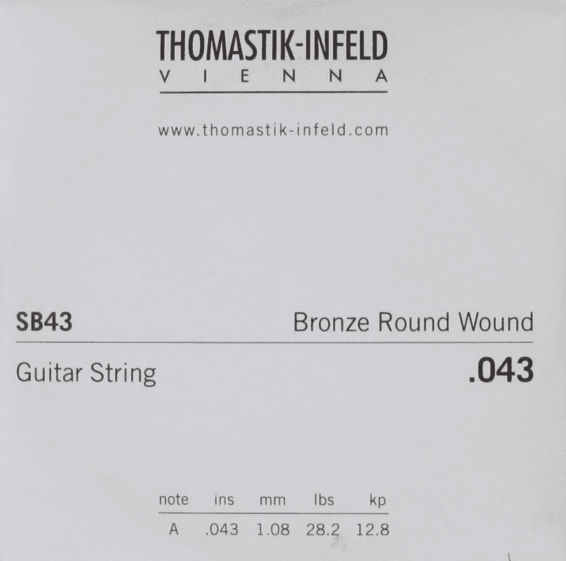 THOMASTIK STRINGS ACOUSTIC GUITAR SPECTRUM RETAIL STRINGS .043 RW