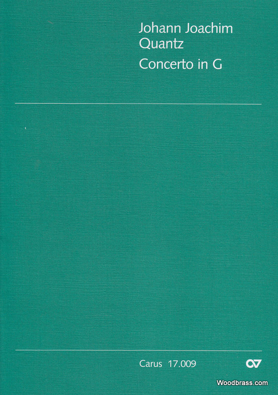 CARUS QUANTZ J.J. - CONCERTO IN G, QV 5:178