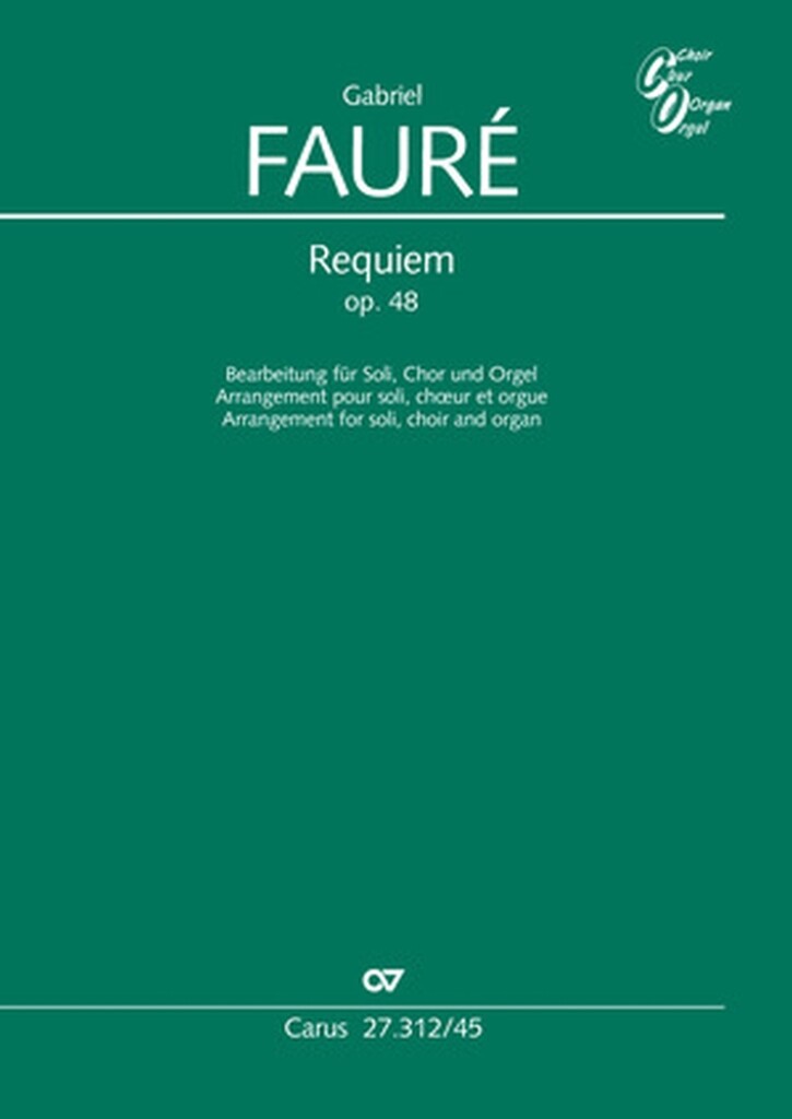 CARUS Faure G. - Requiem Op. 48 (arr. Yves Castagnet) - Vocal Score