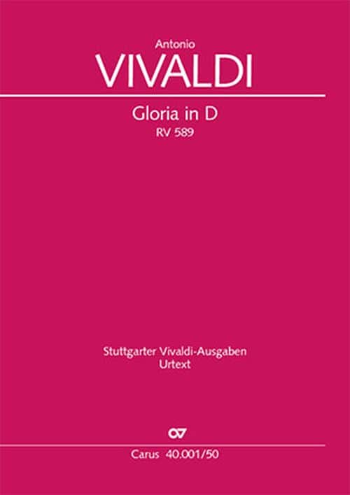 CARUS VIVALDI ANTONIO - GLORIA RV589 - CHANT/PIANO