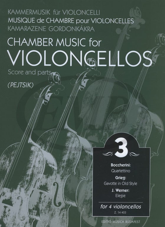 EMB (EDITIO MUSICA BUDAPEST) CHAMBER MUSIC FOR VIOLONCELLOS VOL.3 - 4 VIOLONCELLES 