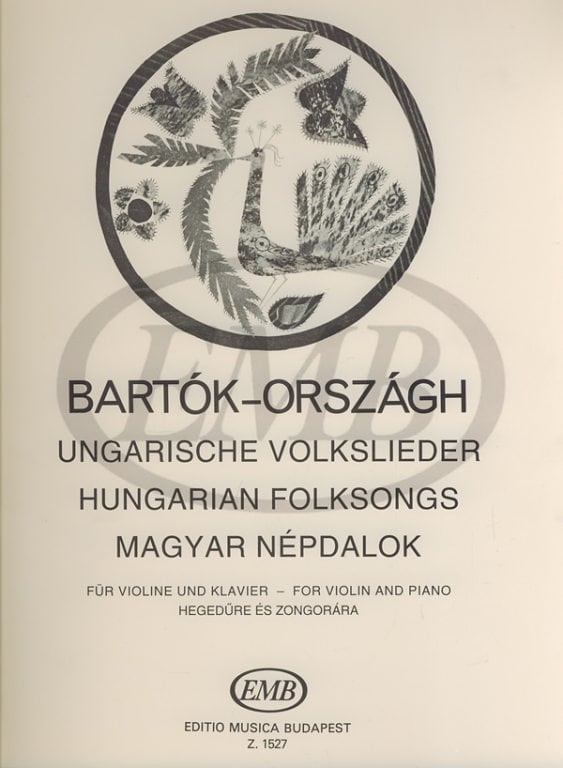 EMB (EDITIO MUSICA BUDAPEST) BARTOK B. - DANZE POPOLARI UNGHERESI - VIOLON ET PIANO