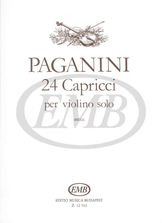 EMB (EDITIO MUSICA BUDAPEST) PAGANINI N. - CAPRICCI (24) OP. 1 - VIOLON