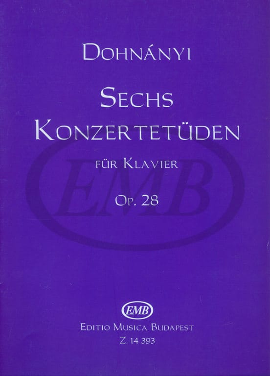 EMB (EDITIO MUSICA BUDAPEST) DOHNANYI - SECHS KONZERTETUDEN OP. 28 - PIANO