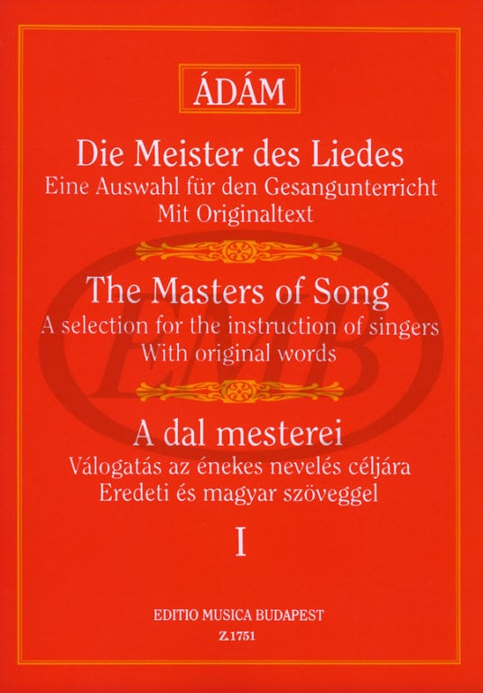 EMB (EDITIO MUSICA BUDAPEST) MASTERS OF SONG VOL.1 - VOICE AND PIANO