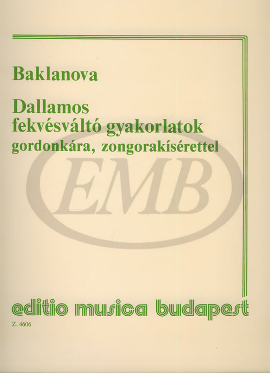 EMB (EDITIO MUSICA BUDAPEST) BAKLANOVA - DALLAMOS FEKVESVALTO GYAKORLATOK - VIOLONCELLE ET PIANO