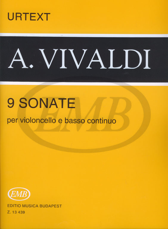 EMB (EDITIO MUSICA BUDAPEST) VIVALDI A. - 9 SONATE - CELLO