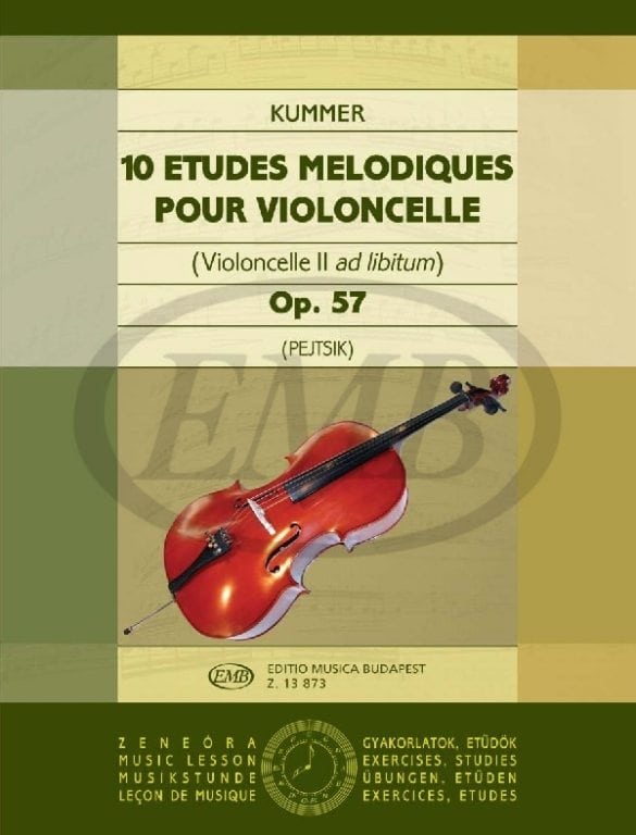 EMB (EDITIO MUSICA BUDAPEST) KUMMER - 10 ETUDES MELODIQUES OP.57 - VIOLONCELLE