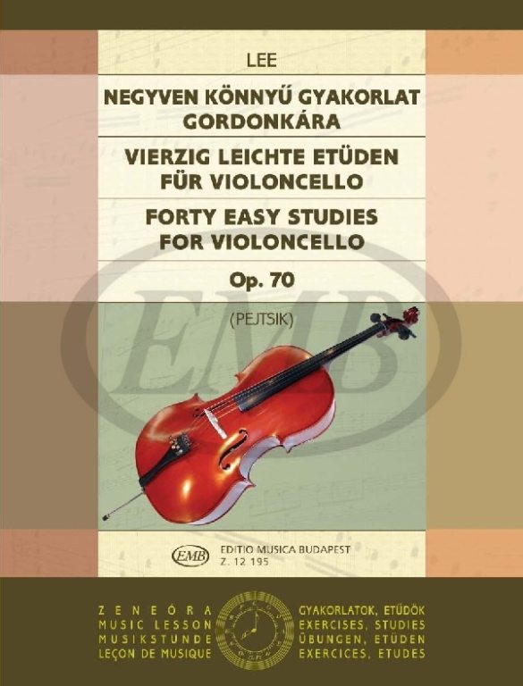 EMB (EDITIO MUSICA BUDAPEST) Lee - 40 Easy Studies Op.70 - Violoncelle