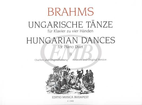 EMB (EDITIO MUSICA BUDAPEST) BRAHMS - DANCES HUNGARIAN VOL.2 - PIANO 4 MAINS