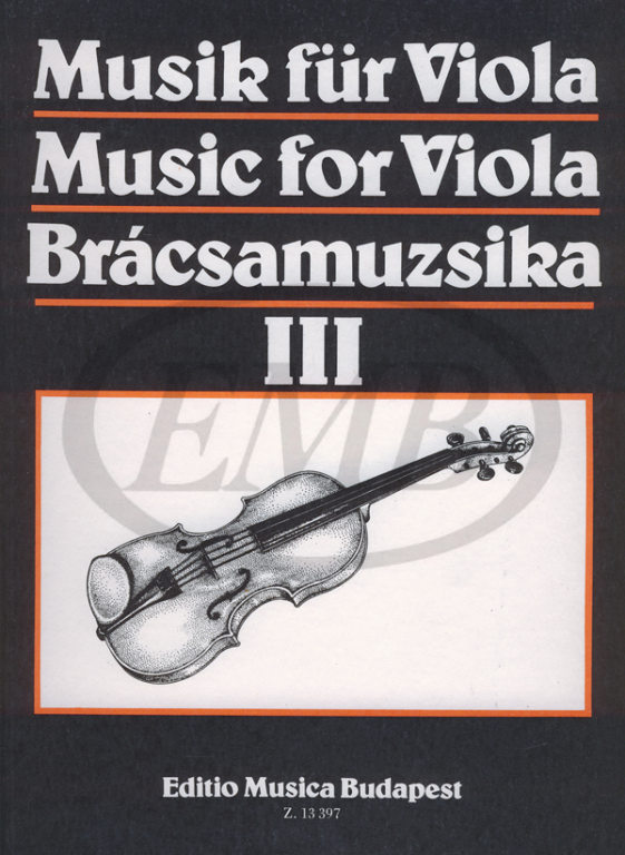 EMB (EDITIO MUSICA BUDAPEST) MUSICA PER VIOLA VOL. 3 - ALTO