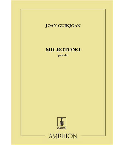 AMPHION EDITIONS GUINJOAN - MICROTONO - ALTO SOLO