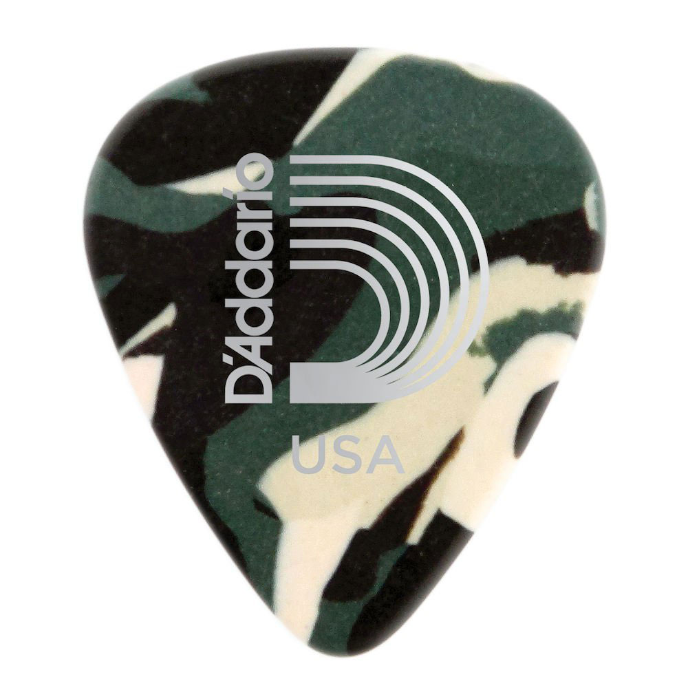D'ADDARIO AND CO CAMOUFLAGE CELLULOID GUITAR PICKS LIGHT