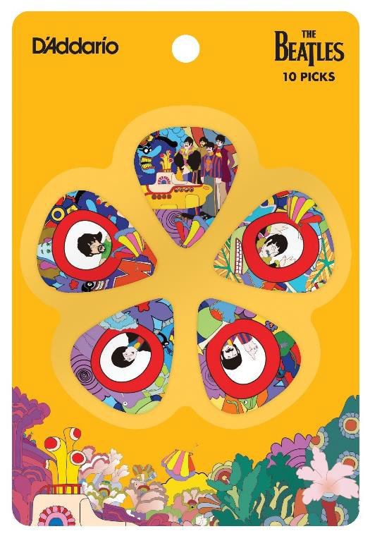 D'ADDARIO AND CO PACK 10 BEATLES PICK YELLOW SUBMARINE THIN