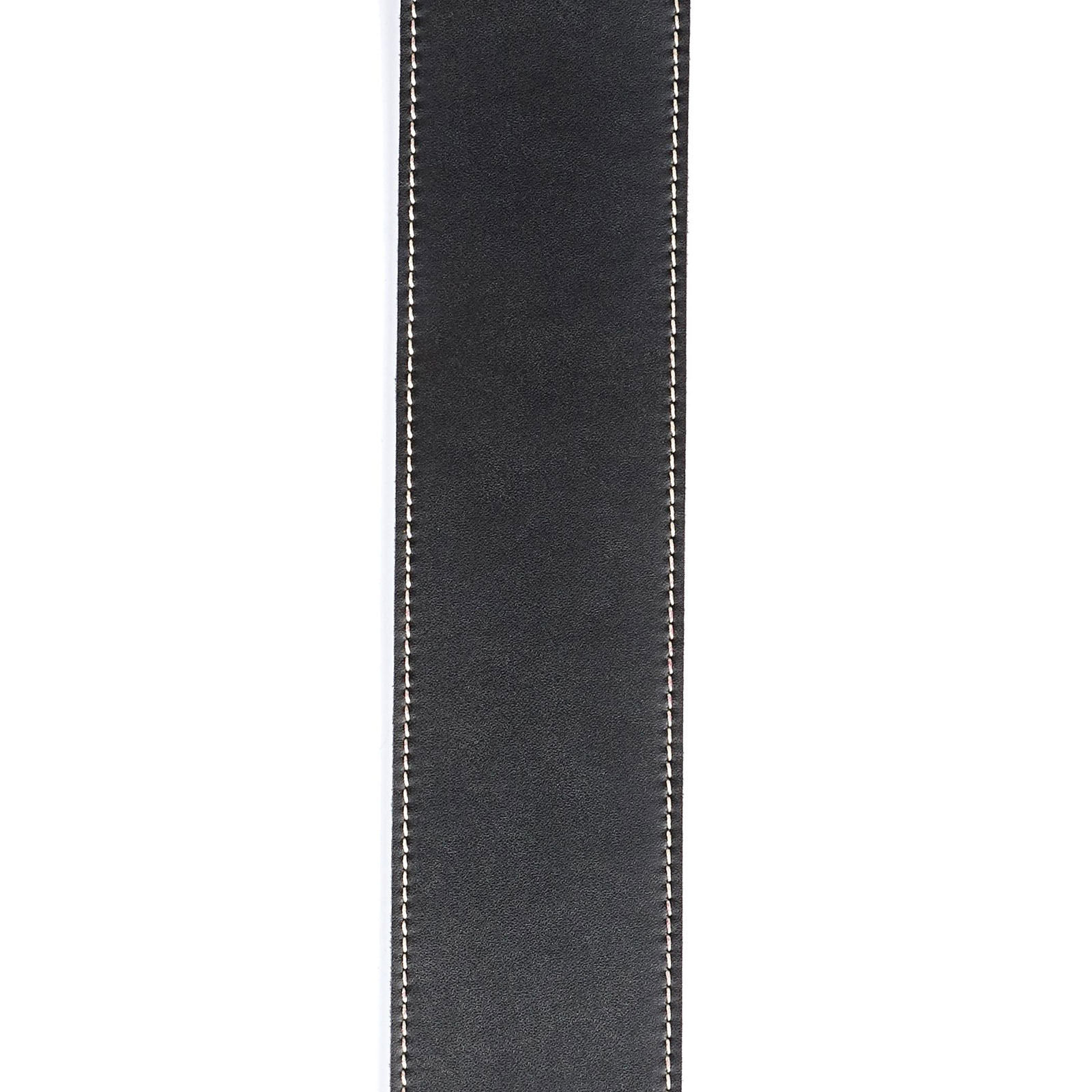 CLASSIC LEATHER GUITAR STRAP WITH CONTRAST STITCH BLACK