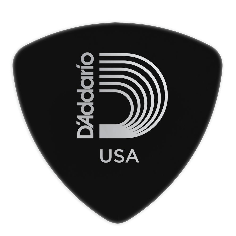D'ADDARIO AND CO BLACK CELLULOID GUITAR PICKS EXTRA HEAVY WIDE SHAPE