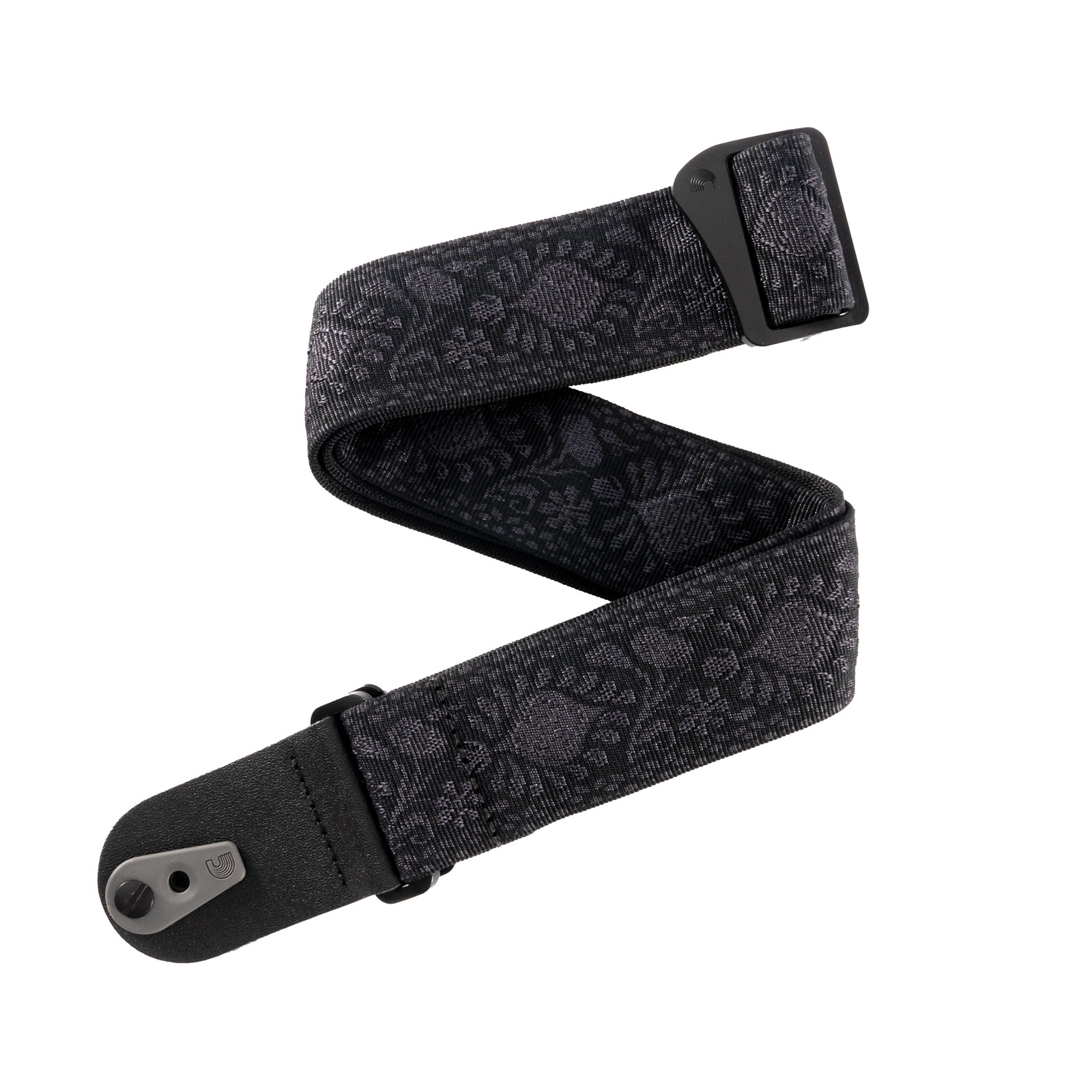 D'ADDARIO AND CO Pad Lock Woven Guitar Strap, Monterey Black Tubular