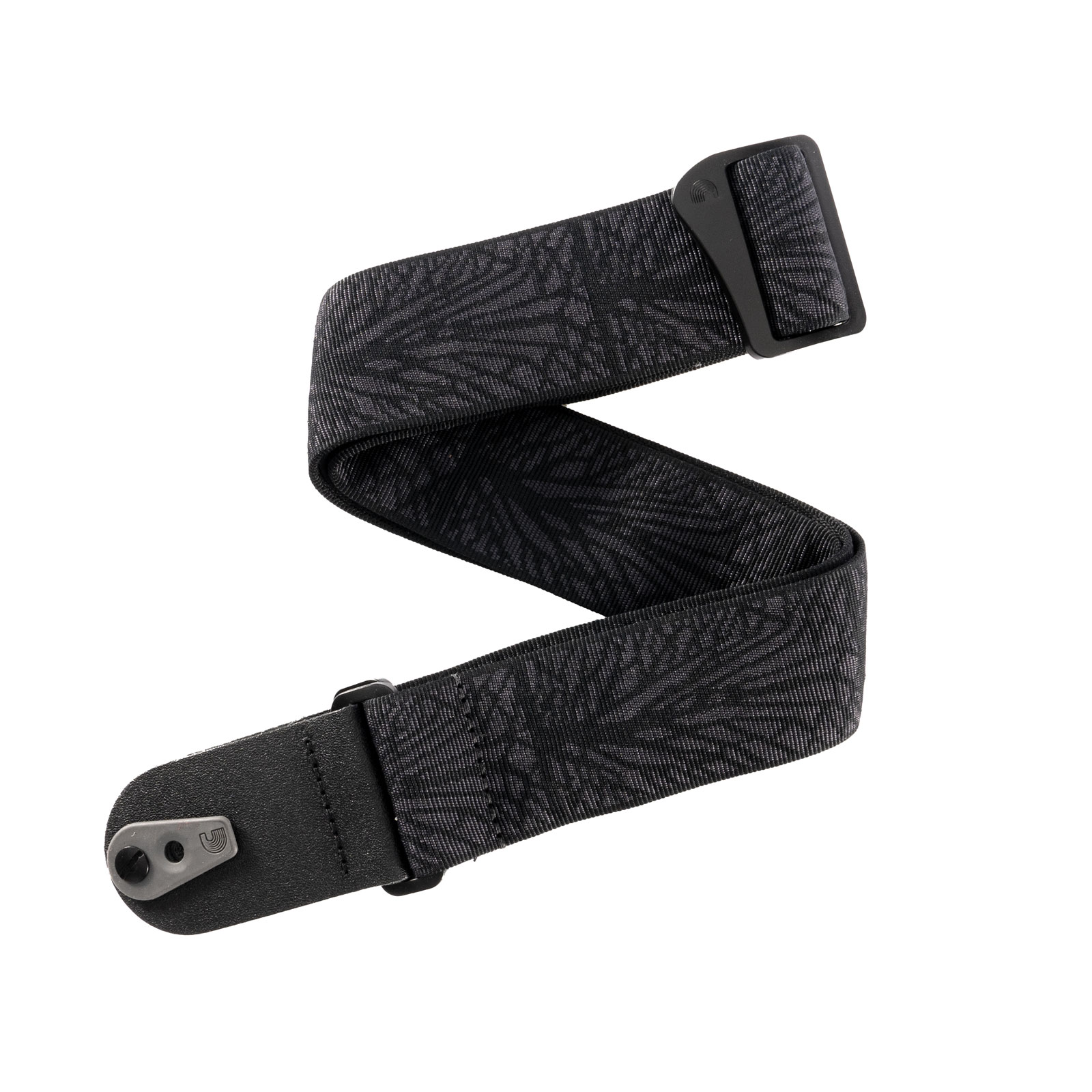 D'ADDARIO AND CO PAD LOCK WOVEN GUITAR STRAP, LIGHTNING BLACK TUBULAR