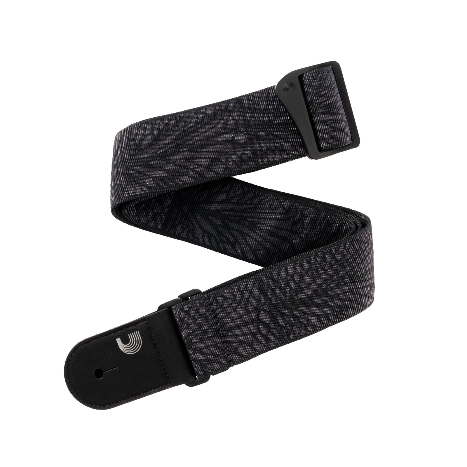 D'ADDARIO AND CO WOVEN GUITAR STRAP, LIGHTNING BLACK TUBULAR