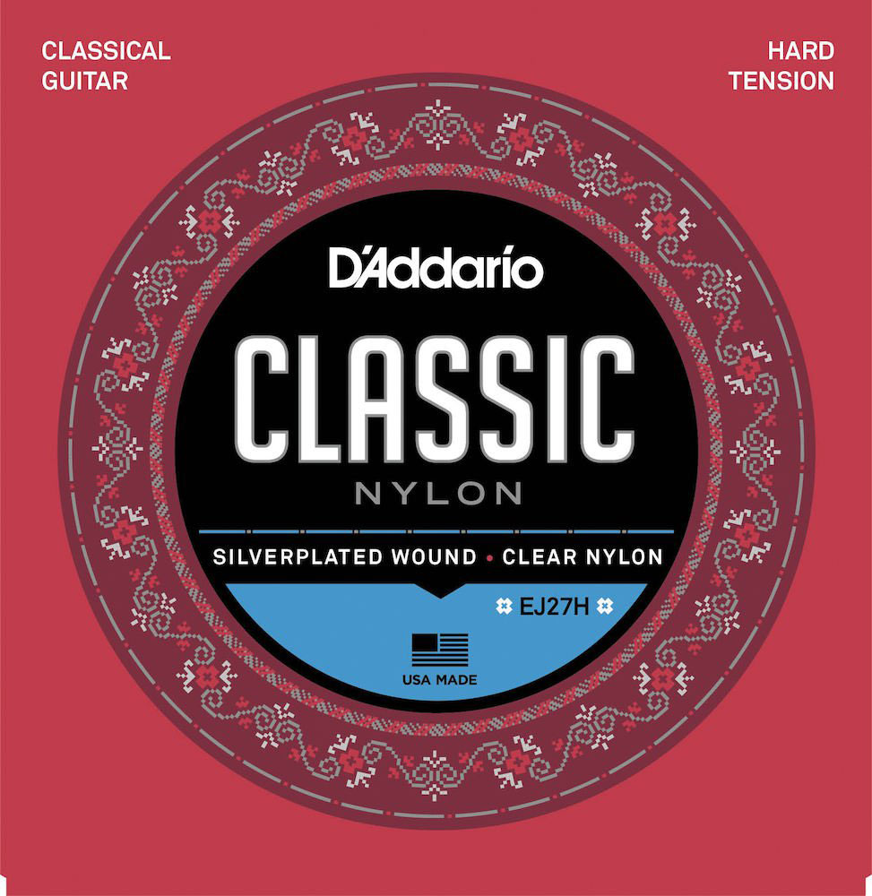 D'ADDARIO AND CO EJ27H STUDENT NYLON CLASSICAL GUITAR STRINGS HARD TENSION
