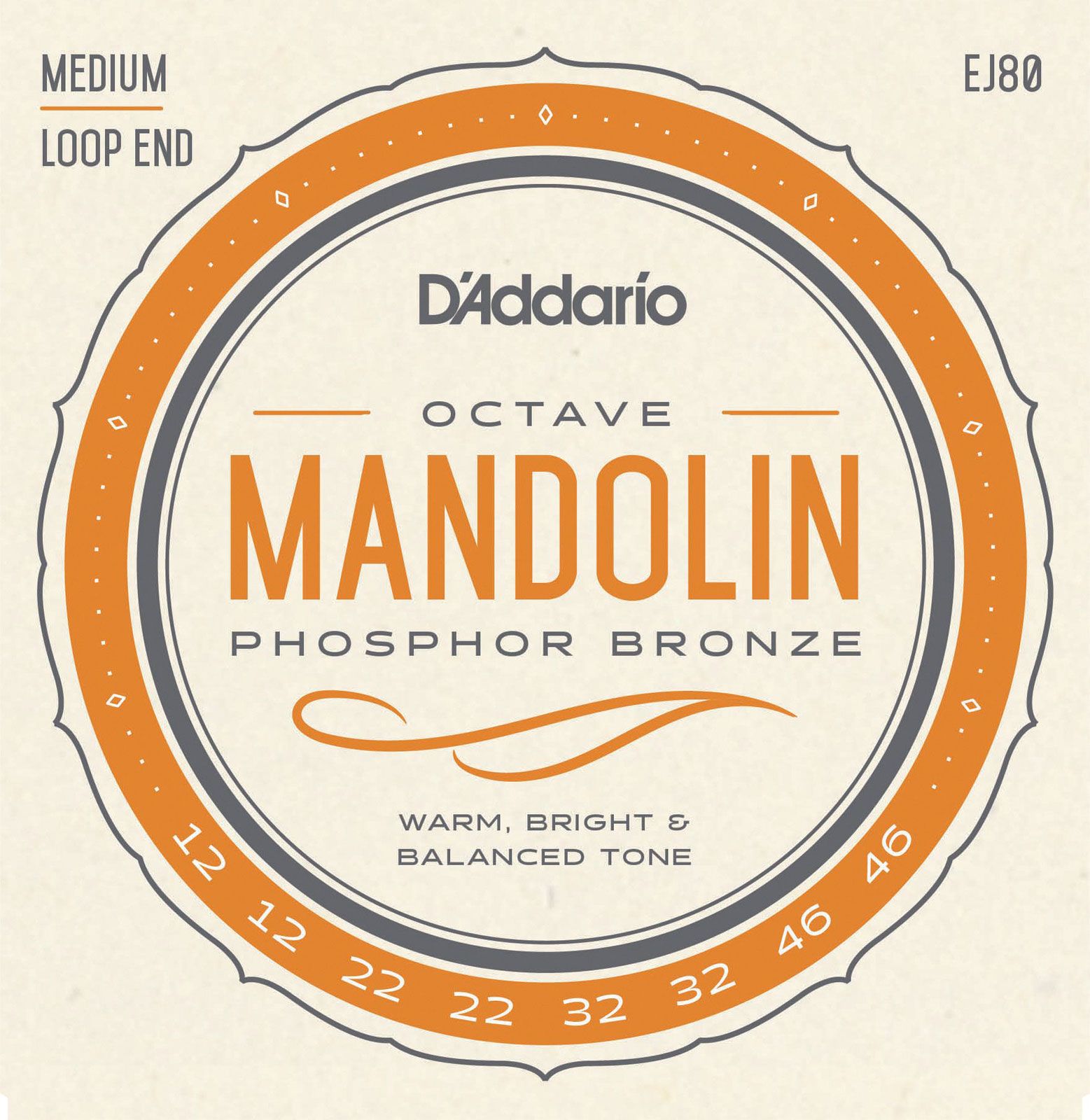 D'ADDARIO AND CO EJ80 CORDES POUR MANDOLINE MEDIUM 12-46