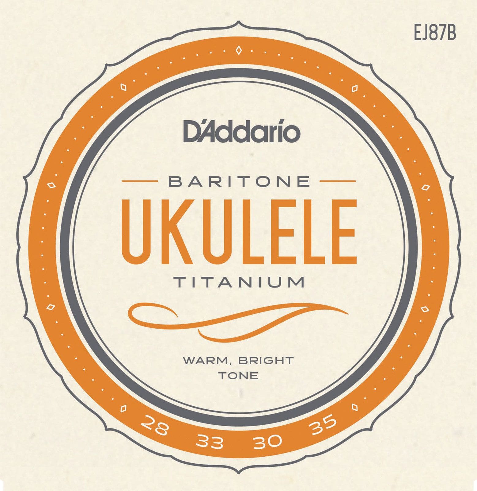 D'ADDARIO AND CO EJ87B TITANIUM UKULELE STRINGS BARITONE